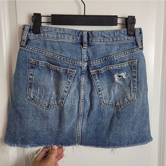 WE THE FREE Distressed Denim Skirt - Picture 6 of 10